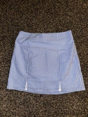 No Boundaries Blue and White Gingham Skirt
